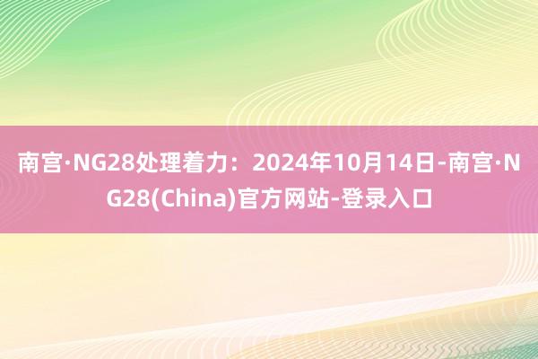 南宫·NG28处理着力：2024年10月14日-南宫·NG28(China)官方网站-登录入口