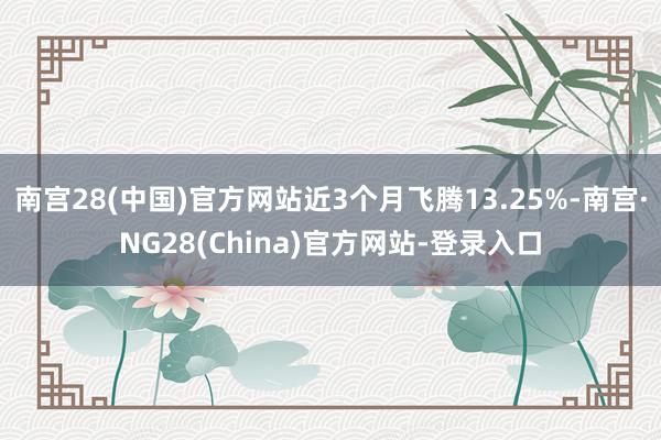 南宫28(中国)官方网站近3个月飞腾13.25%-南宫·NG28(China)官方网站-登录入口