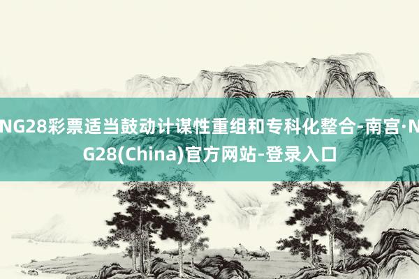 NG28彩票适当鼓动计谋性重组和专科化整合-南宫·NG28(China)官方网站-登录入口